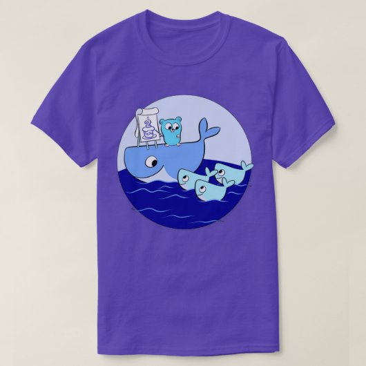 golang gopher docker t-shirt (Design voorkant)
