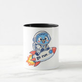 Golang Gopher Go Run-opdracht Mok (Midden)