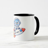 Golang Gopher Go Run-opdracht Mok (Voorkant rechts)
