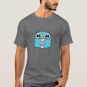 Golang Gopher over programmeren en koffie T-shirt (Voorkant)