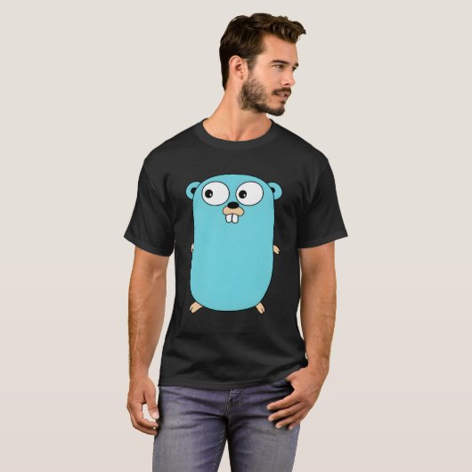Golang Gopher Programmer Hoodie T-shirt (Voorkant volledig)
