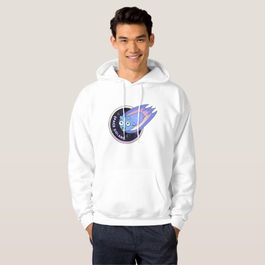 Golang gopher ruimtecomet hoodie (Voorkant volledig)