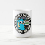 Golang Gopher Test meme Koffiemok (Center)