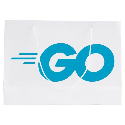Golang-logo (Go-programmeertaal) Groot Cadeauzakje (Achterkant)