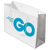 Golang-logo (Go-programmeertaal) Groot Cadeauzakje (Achterkant Gekanteld)