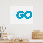 Golang-logo (Go-programmeertaal) Poster (Keuken)