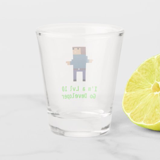 GoLang ontwikkelaar Shot Glass Shot Glas (Achterkant)