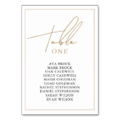 Gold1 Sign-Elegant Wedding Zitting Grafiek Printab Kaart (Achterkant)