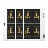 Gold 100% Raw Honey Bee Label Apiary (Full Sheet)