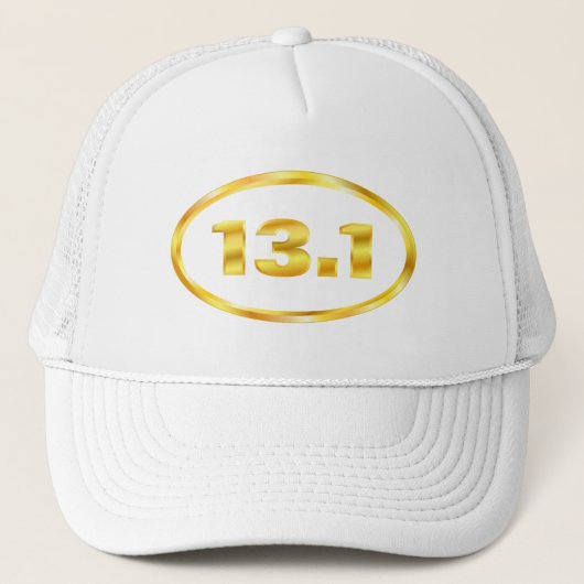 Gold 13,1 halve marathon ovaal trucker pet (Voorkant)