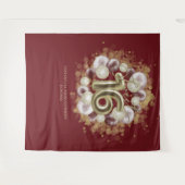 Gold 16-daagse ballonnen van Burgundy Wandkleed (Voorkant (horizontaal))