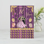 Gold 18th Birthday | Step into adulthood in style Kaart (Staand voorkant)