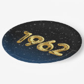 Gold 1962 jaarballonnen in Bord met stervelpapier (Gekanteld)