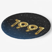 Gold 1991 geboortejaarballonnen in Bord met sterve (Gekanteld)