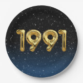 Gold 1991 geboortejaarballonnen in Bord met sterve (Voorkant)