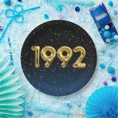 Gold 1992 geboortejaarballonnen in Bord met sterve (Feest)