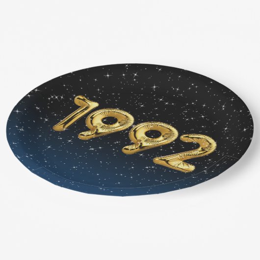 Gold 1992 geboortejaarballonnen in Bord met sterve (Gekanteld)