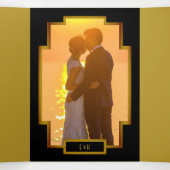 Gold 2020's Wedding Suite Drieluik Uitnodiging (Binnenkant midden)