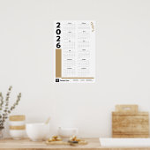 Gold 2026 Corporate Wall Calendar Poster (Keuken)