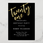 Gold 21-jarig uitnodiging (Voorkant)