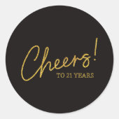 Gold 21e Birthday Envelope zegels (Voorkant)