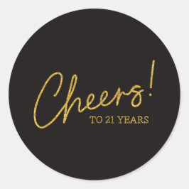 Gold 21e Birthday Envelope zegels