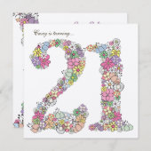 Gold 21e Girls - Aangepaste uitnodiging op feestda (Voorkant / Achterkant)