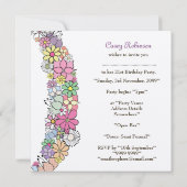 Gold 21e Girls - Aangepaste uitnodiging op feestda (Achterkant)