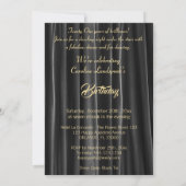Gold 21st Birthday with Dancing Couple Invitation Kaart (Achterkant)