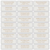 Gold 27 Custom Guest Names Address Wedding Labels (Voorkant)