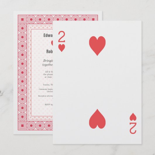 Gold 2 van Kaart voor het spelen van harten Las Ve (Voorkant / Achterkant)