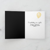 Gold 30e verjaardag ballonnen in witte doos kaart (Binnen)