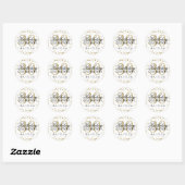 Gold 30th Birthday Faux Glitter Confetti Ronde Sticker (Vel)