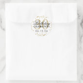 Gold 30th Birthday Faux Glitter Confetti Ronde Sticker (Tas)
