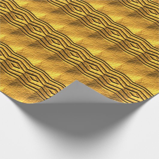 Gold 3-D Egyptische Motif Cadeaupapier (Hoek)
