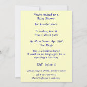 Gold 3D Damask met Key Charm en Bow Invite Kaart (Achterkant)