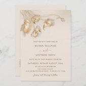 Gold 3D Flowers Kaart (Voorkant / Achterkant)