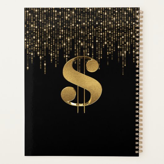 Gold 3D Geldt voor geld Planner (Achterkant)