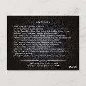 Gold 3D Lips Beauty Salon Makeup Instruction Tips Briefkaart (Achterkant)