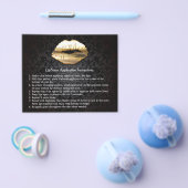 Gold 3D Lips Beauty Salon Makeup Instruction Tips Flyer (Enkel)