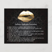 Gold 3D Lips Beauty Salon Makeup Instruction Tips Flyer (Voorkant)
