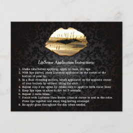 Gold 3D Lips Beauty Salon Makeup Instruction Tips Flyer