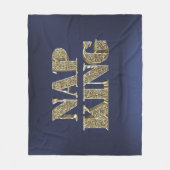 Gold 3D NAP KING Fleece Deken (Voorkant)