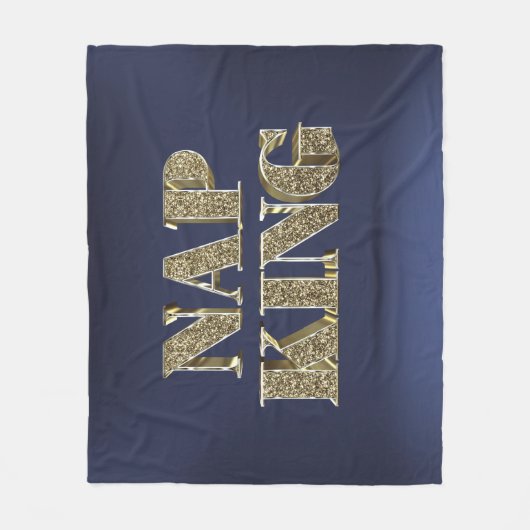 Gold 3D NAP KING Fleece Deken (Voorkant)