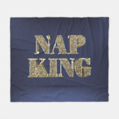 Gold 3D NAP KING Fleece Deken (Voorkant (Horizontaal))
