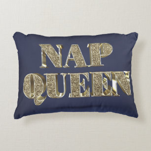 Gold 3D NAP QUEEN Accent Kussen