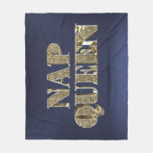 Gold 3D NAP QUEEN Fleece Deken (Voorkant)