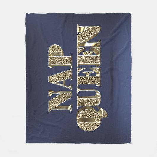 Gold 3D NAP QUEEN Fleece Deken (Voorkant)