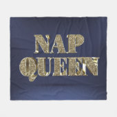 Gold 3D NAP QUEEN Fleece Deken (Voorkant (Horizontaal))