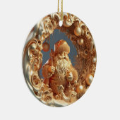 Gold 3d Santa-clausule Keramisch Ornament (Rechts)